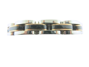 Men's Stainless Steel Plated Black, Rose Gold Solid Link Bracelet 9" Fathers Day - Picture 1 of 7