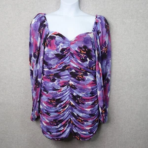 REBECCA VALLANCE Purple Rain Ruched Mini Dress Womans 12 Tie Dye - Picture 1 of 12