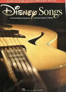 Disney Songs- 27 Jazz Guitar Chord Melody Solos Arrangements In Notation & Tab - - Picture 1 of 4