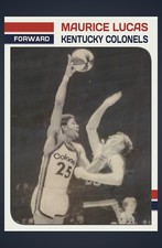 MAURICE LUCAS KENTUCKY COLONELS ST. LOUIS ABA CUSTOM MADE RETRO STYLE ART CARD