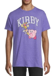KIRBY Nintendo Men’s Graphic T-Shirt Short Sleeve • Purple Heather XL (46-48) - Picture 1 of 2