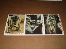 1980 STAR WARS BURGER KING 3-CARD PANEL THE WONDERFUL DROID R2-D2