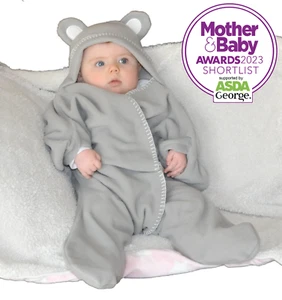 Baby Star Wrap Blanket in Luxury Gift Box by Baby Bliss  2 - 12 Month's GREY - Picture 1 of 6