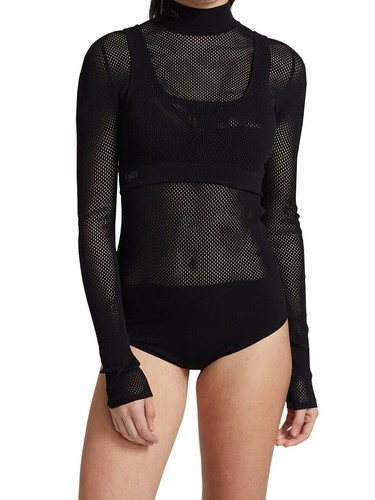 Body Fendi Micro Mesh nero con reggiseno L26905 da donna taglia L