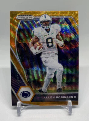 Allen Robinson II 2021 Prizm Draft Picks ORANGE WAVE PRIZM /75 Penn State Univ. - Image 1 of 2