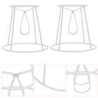 2Pcs Clamp Light Stand Lampshade Bracket Wire Holders DIY Iron Chandelier Frames