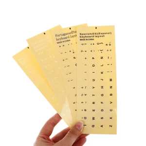1Sheet Standard Spanish Portuguese Language Transparent Keyboard Stickers - Picture 1 of 15