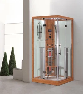 Luxus Dampfdusche Kansas Infrarotsauna infrarotkabine Dampfsauna 100x100cm  - Bild 1 von 11