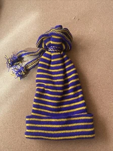 Vintage 90s Tie Top Beanie Hat Cap Hip Hop Rap Streetwear OG Tupac Rap Style - Picture 1 of 8