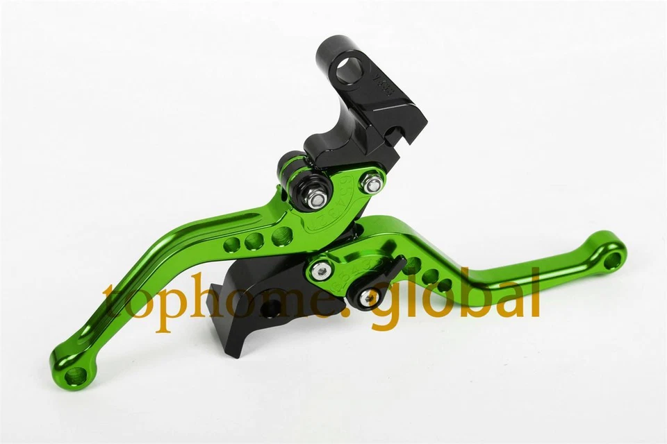 Palancas de freno de embrague CNC verdes cortas para Kawasaki Ninja 300R 2013-2017  Foto 1 de 4