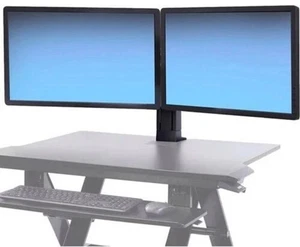 Ergotron WorkFit Dual Monitor Kit - Black - Open Box - Afbeelding 1 van 6
