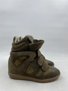 Isabel Marant Brown Suede High Top Sneakers W 5.5 - Foto 1 di 9