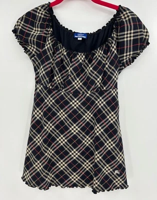 Top Babydoll Burberry London De Colección Y2K Talla 38 EE. UU. 8 Nova Check Preppy Dark Academia Foto 1 de 4