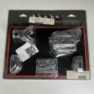 Kuryakyn 9119 Chrome Brake & Clutch Control Dress-Up Kit 96-07 Harley DUAL DISC - Bild 1 von 9