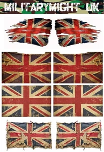 1 /16 - 1/18 SCALE 120mm FIGURES FLAGS BRITISH WAR TORN BATTLE DAMAGED - Picture 1 of 1