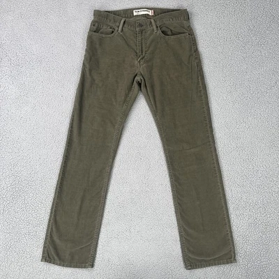 Pantalones chinos informales Levi's 514 ajustados rectos de pana para hombre 32x32 marrón blanco lengüeta Foto 1 de 4