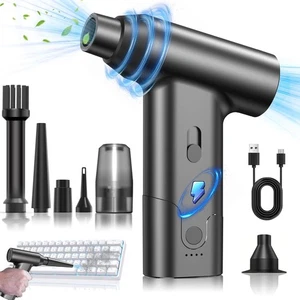 Electric Air Cordless Turbo Blower USB-C Rechargeable Dust Cleaner Home/Keyboard - Afbeelding 1 van 9