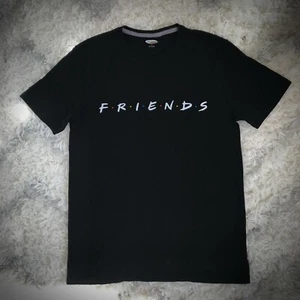 new FRIENDS TV SHOW T-SHIRT solid black classic logo 90s retro UNISEX ADULT SM - Picture 1 of 4