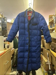 Vintage Bill Blass Long Goose Down Winter Coat Size 6 Preowned Blue - Picture 1 of 13