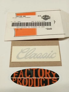 GENUINE HARLEY DAVIDSON Front Fender Silver Classic Decal 59159-80 - Picture 1 of 2