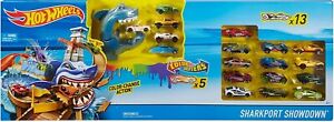 Mattel Hot Wheels Color Shifters Sharkport Showdown Playset with 18 Cars NEW!