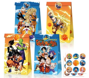 12PCS Dragon Ball Paper Loot Lolly Party Bag Stickers Kids Birthday Party Favour - Picture 1 of 10