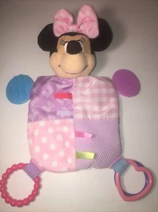 DISNEY MINNIE MOUSE Crinkle Tag Baby Lovey TACTILE RATTLE Security Teether EUC - Picture 1 of 3