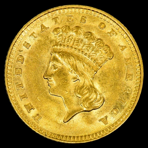 1857 $1 GOLD PIECE ✪ CH-AU ALMOST UNCIRCULATED ✪ TYPE 3 T3 COIN UNC ◢TRUSTED◣ Cover