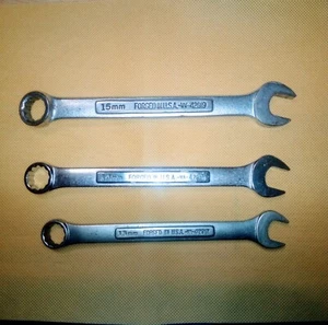Lot of 3 Vtg Craftsman 12 Point Box End Wrenches -V- Series 13mm 14mm 15mm - Bild 1 von 1