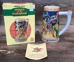 NUEVO EN CAJA © 1991 BUDWEISER SALUTES "HÉROES DE LA MADERA DURA" EDICIÓN LIMITADA. CON PIEDRA DE CERTIFICADO DE AUTENTICIDAD - Imagen 1 de 14