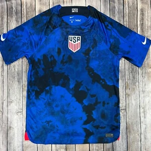 USA Soccer 2022 World Cup Nike Away Jersey Kit Medium Mens Blue Shirt USMNT - Picture 1 of 8