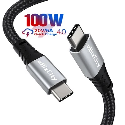 USB C to USB C Cable 3.1 Gen2 Type C Fast Charge Cord 10Gbps Data Transfer 6.6ft - Image 1 of 4