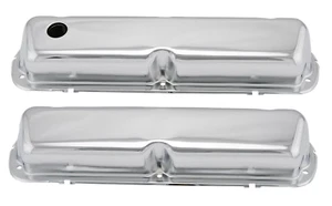 SB Ford 302 5.0L Chrome Valve Covers Fits 1986-1995 Fox Body Mustang SBF 289 - Picture 1 of 4