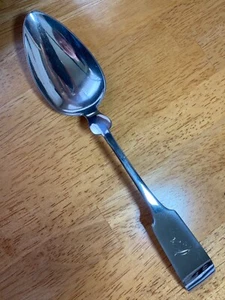 American Coin Silver Table/Serving Spoon J&I Cox New York NY Monogrammed 8 3/4” - Picture 1 of 9