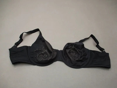 Sutiã Demi 40DD Bali Feminino Sem Forro Preto com Aro Fecho Traseiro de Renda 7K - Imagem 1 de 4