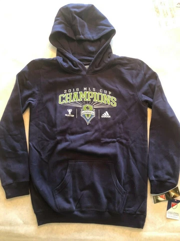 Seattle Sounders MLS 2016 Cup Champions Sweatshirt - New with tags - Navy - Chil Cover