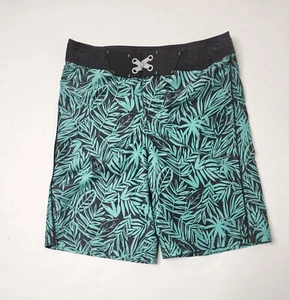 Art Class Target Youth Boys Green Gray Floral Swim Trunks Size 14 - Picture 1 of 11