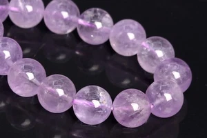 9 mm Echte Natürliche Transparent Lavendel Amethyst Perlen AAA Rund Perlen 7,5 Zoll - Bild 1 von 3