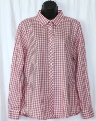 Blusa ORVIS Ajustada Rosa Cuadros Algodón 42 En Pecho 27 En Largo Talla 14 EXCELENTE Foto 1 de 4