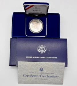 1987 S US Mint Constitution Proof Silber Dollar Gedenkmünze 1 $ Münzbox + COA - Bild 1 von 18