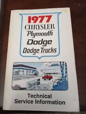 1977 Dodge Truck technical service manual