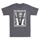 Put Your Feet Up And Relax Baby Funny Skeleton Skull Vintage Men's Black T-Shirt