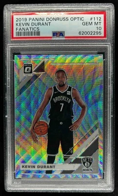 Donruss Optic Kevin Durant Fanatics Silver Wave #112 Nets 2019-20 PSA 10 Foto 1 de 2