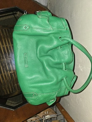 Cole Haan Medium Money Green Leather Shoulder Bag - Image 1 of 3