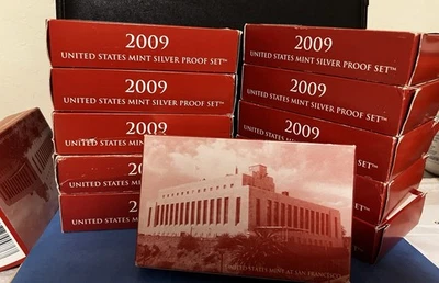 2009 SILVER PROOF SET OGP REPLACEMENT BOX and C.O.A. **21 TOTAL** - Image 1 of 4