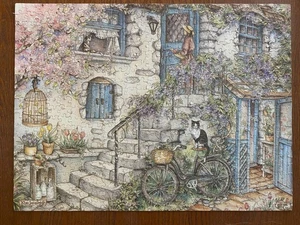 Kim Jacobs Art - Morning Visitor - Vintage 1989 Cobblestone Way Puzzle Complete - Picture 1 of 2