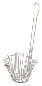 TB-20 Taco Salad Bowl Fry Basket, Round, 18" Hdl TB-20-Round, Chrome, Medium - Picture 1 of 1