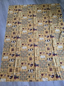 Cheater Quilt Fabric 44X 1.5 Yards Farm Theme Chickens Tractor Quilts - Picture 1 of 4