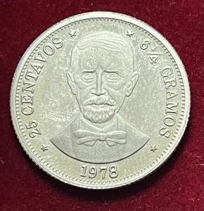 República Dominicana 1978 25 centavos cobre-níquel prueba sin circular - Imagen 1 de 10