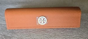 NEW TORY BURCH ORANGE SMALL AUTHENTIC EYEGLASSES CASE - Picture 1 of 5